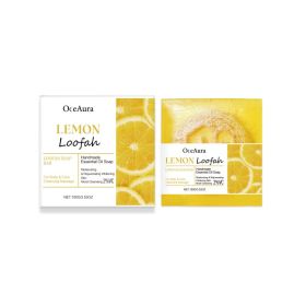 OceAura Lemon Luffa Bath Soap Lemon Soap Body Mild Cleansing Oil Control Refreshing Cleansing Bath Soap
