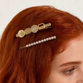 Pearl Hair Clip Set 2pcs-2865