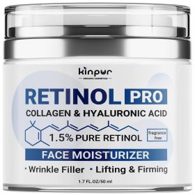 Retinol Pro Collagen Face Cream with Hyaluronic Acid Hydrating and Firming Cream for All Skin Types Day and Night Anti Aging Face Moisturizer for Wome