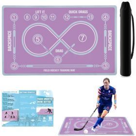 Machine Washable Hockey Training Mat - 59 X 35 Inch Stickhandling Practice Surface For Beginners - Indoor Visual Hockey Skills Trainer For Youth - Ant