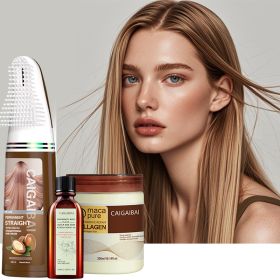 CAIGAIBAI Straightening Cream Non-odorous Not Pungent Non-Comedogenic Sulfate Free Curl Defining Styling Hair Cream Anti Frizz Heat Protectant Safe Fo (Option: 1b)