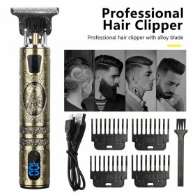 Beard Trimmer Hair Clippers Cordless Hair Cutting Kit Barber Shaving Machine For Men USB Rechargeable (Option: 1PC)