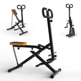 Squat Machine For Home, Assist Trainer For Glutes Workout Foldable With Resistance Bands, For Botty Glutes Butt Thighs, Ab Back Leg Press Hip Thrust F (Option: Black)